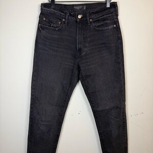 Abercrombie & Fitch Vintage Stretch Slim Jeans Black Size 31x32 Casual Tapered